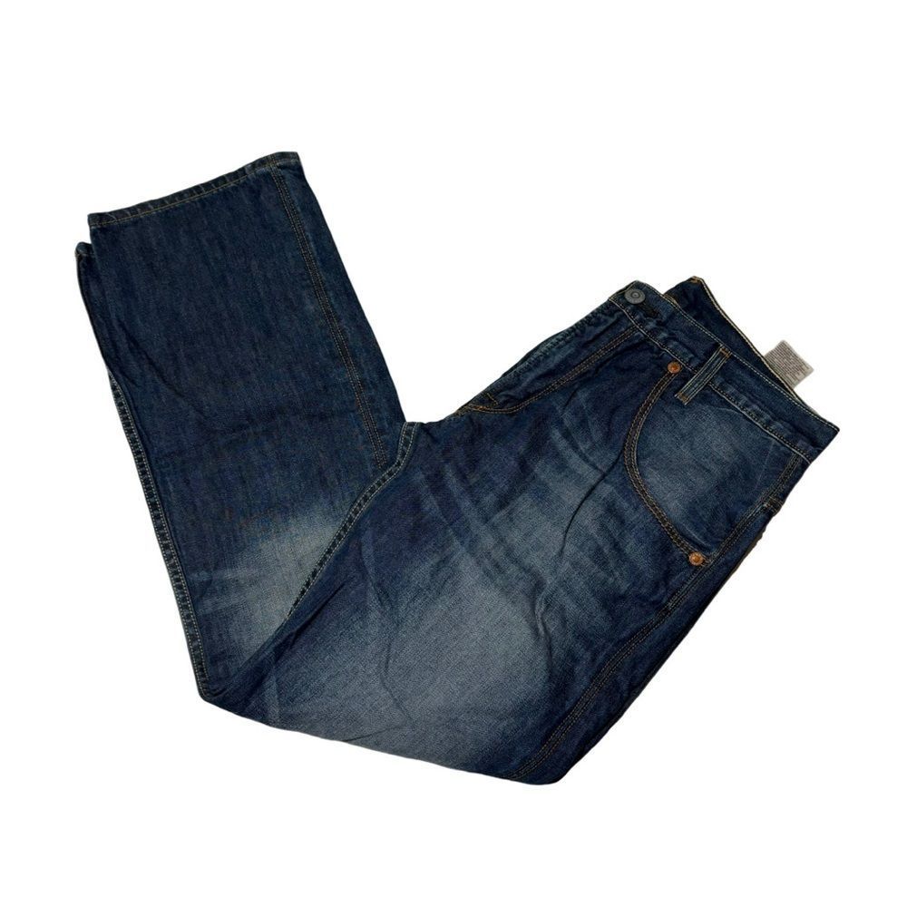 Levis 514 Jeans Mens 34x32 Blue FADED Straight Leg Denim Pants CLASSIC ORIGINAL